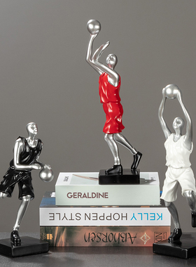 创意篮球运动员人物雕塑摆件男生卧室装饰品家居客厅电视酒柜摆设