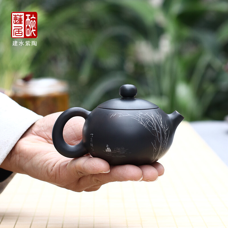 建水紫陶茶壶紫陶壶紫陶泡茶壶功夫茶壶茶具茶道壶明仁金麟 集合5 - 图0