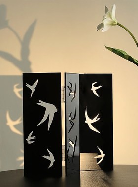 秘密卡车ins亚克力燕子桌面屏B风新中式摄影道具装饰摆件简约小众