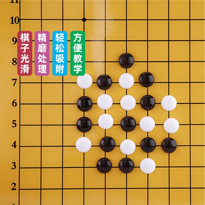 教室教学磁性19路围棋贴儿童初学者黑白子中国象棋挂盘国际板套装 - 图1