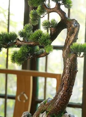 极速中式仿真假树梅花崖柏红枫园艺花卉盆景装饰景观树客厅家居假