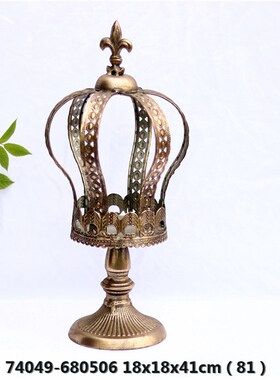 法式美式乡村庭院家居装饰仿古铁艺烛台园艺杂货桌面摆件花盆花器