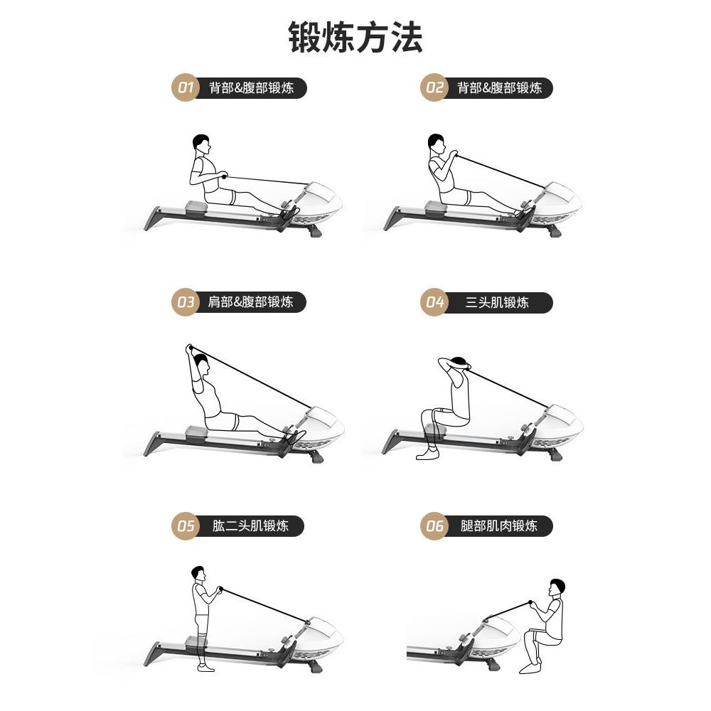 YUYOTO智能划船机家用训练燃脂运动器械静音单轨小型健身器材折叠