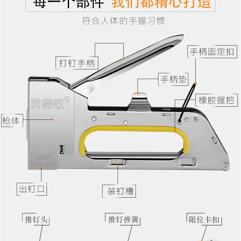 推荐手动马钉枪打钉机u型钉枪码钉枪射钉枪钉码钉手动1008f门型钉 - 图1