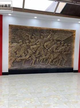 厂家定制人物山学风景校园水校广制玻璃钢黄铜紫铜铸铜锻铜浮雕