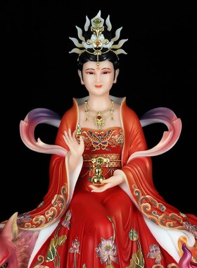 极速汉白玉九姑娘九公子神像青丘女帝H家居工艺品装饰桌面精致摆