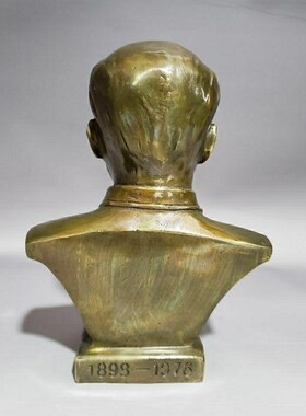 新品黄铜铜像周恩来上半身摆件金属D工艺品周总理人物雕像居家装