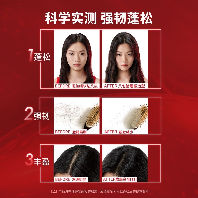 【自营】法国薇姿爆蓬红标洗发水200ml咖啡因生姜强韧蓬松