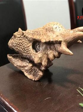 博物馆古生物仿真恐龙头化石骨架化石模型恐龙玻璃钢雕塑厂家