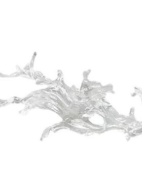 天花板顶部悬挂件装饰创意透明树脂浪花空中吊饰艺术雕塑抽象挂饰