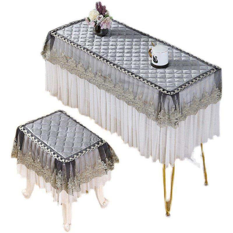 欧式梳妆台桌布布艺化妆台罩套布桌垫美甲电视柜桌布桌旗防尘盖巾,淘宝优惠券,粉丝福利购,淘宝优惠卷