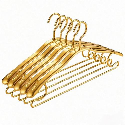 太空铝合金家用挂衣防滑无痕衣架衣服挂架不锈钢高端收纳晾晒衣架 - 图3