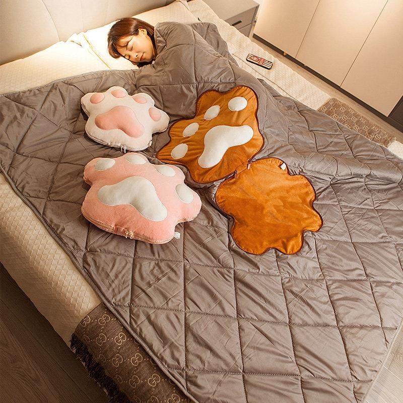 猫爪沙发睡觉抱枕被子两用毯子二合一办公室午睡枕头折叠车载靠枕,淘宝优惠券,粉丝福利购,淘宝优惠卷