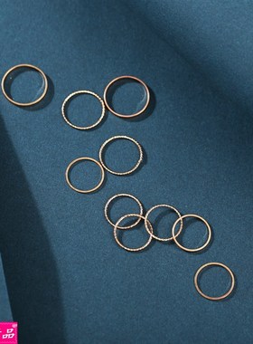 好货Hot sale Vintage alloy rings Womens joint ring 10pcs/se