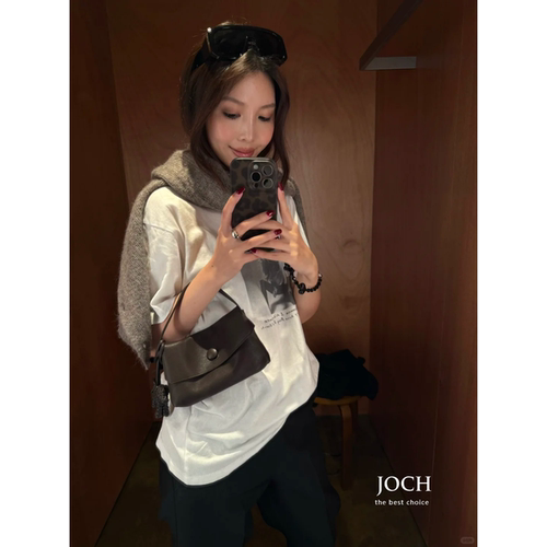 JOCH新！进口小羊皮极简Row风Sally手提包真皮革手袋手提迷你小包 - 图1