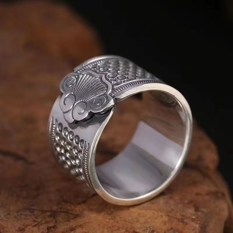 Thimble Ring Stab Resistant Hand Wide Ring Sewing Thimble