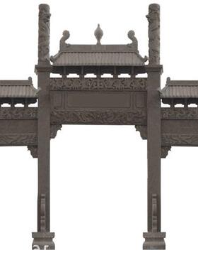 墓地石雕楼门图片大全湖北祠堂石楼门哪里卖广东石头楼门多少钱