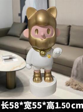 famerbob招财猫雕塑门店开业家居客厅现代装饰落地大摆件网红手办