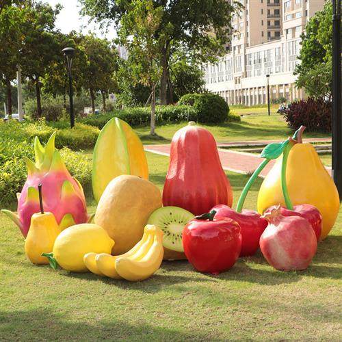 户外水果蔬菜雕塑生态农庄辣椒玉米茄子草莓模型仿真摆件玻璃钢,淘宝优惠券,粉丝福利购,淘宝优惠卷