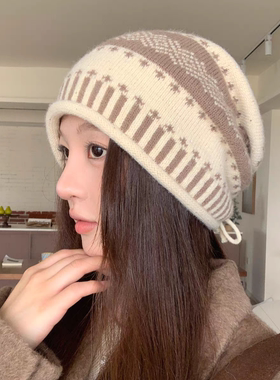 费尔岛堆堆帽女秋冬保暖显脸小