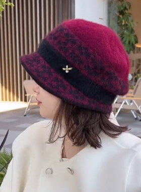 冬季中老年女加绒加厚保暖妈妈帽