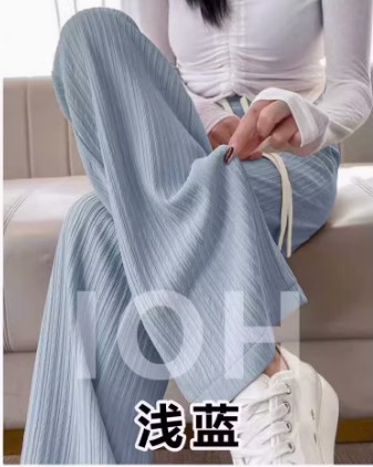 2024新款宽松裤子女春夏休闲卫裤阔腿裤垂感直筒裤_浪莎优选 JIAO_女装/女士精品-第4张图片-提都小院