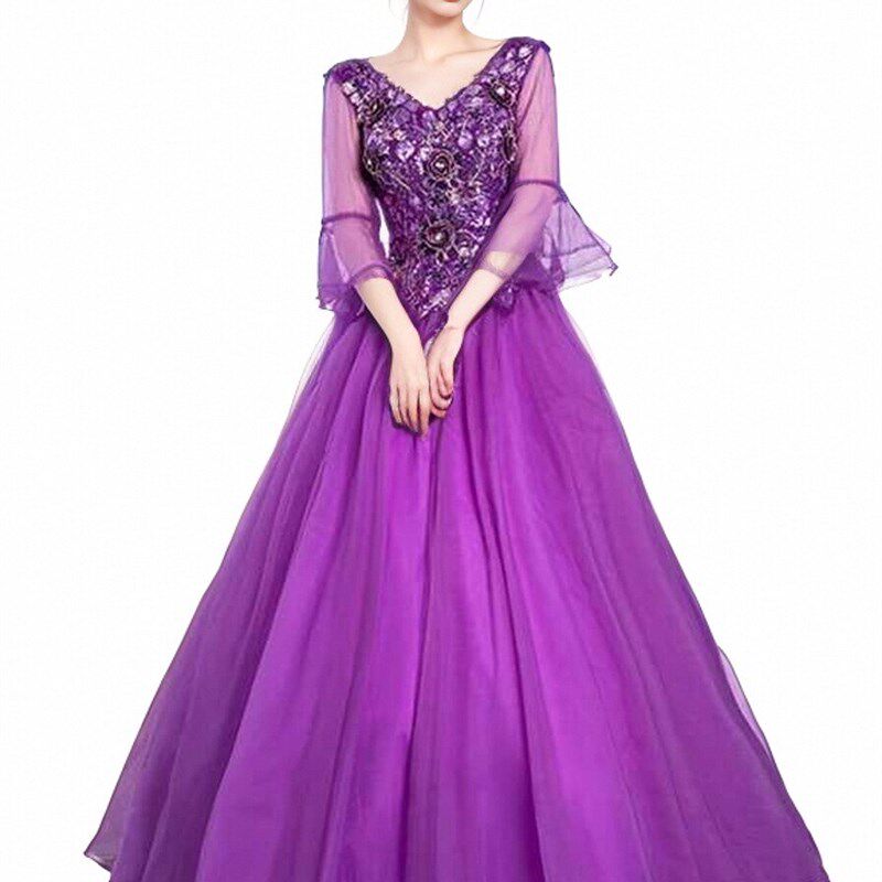 婚纱礼服学生艺考礼服舞台独唱蓬蓬裙年会主持晚礼服长款演出服女,淘宝优惠券,粉丝福利购,淘宝优惠卷