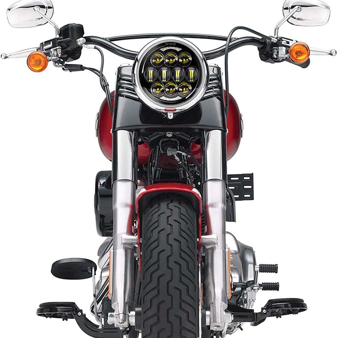 5.75寸哈雷前大灯 改装前大灯 5.75寸哈雷滑翔前照灯 LED 前大灯 - 图3