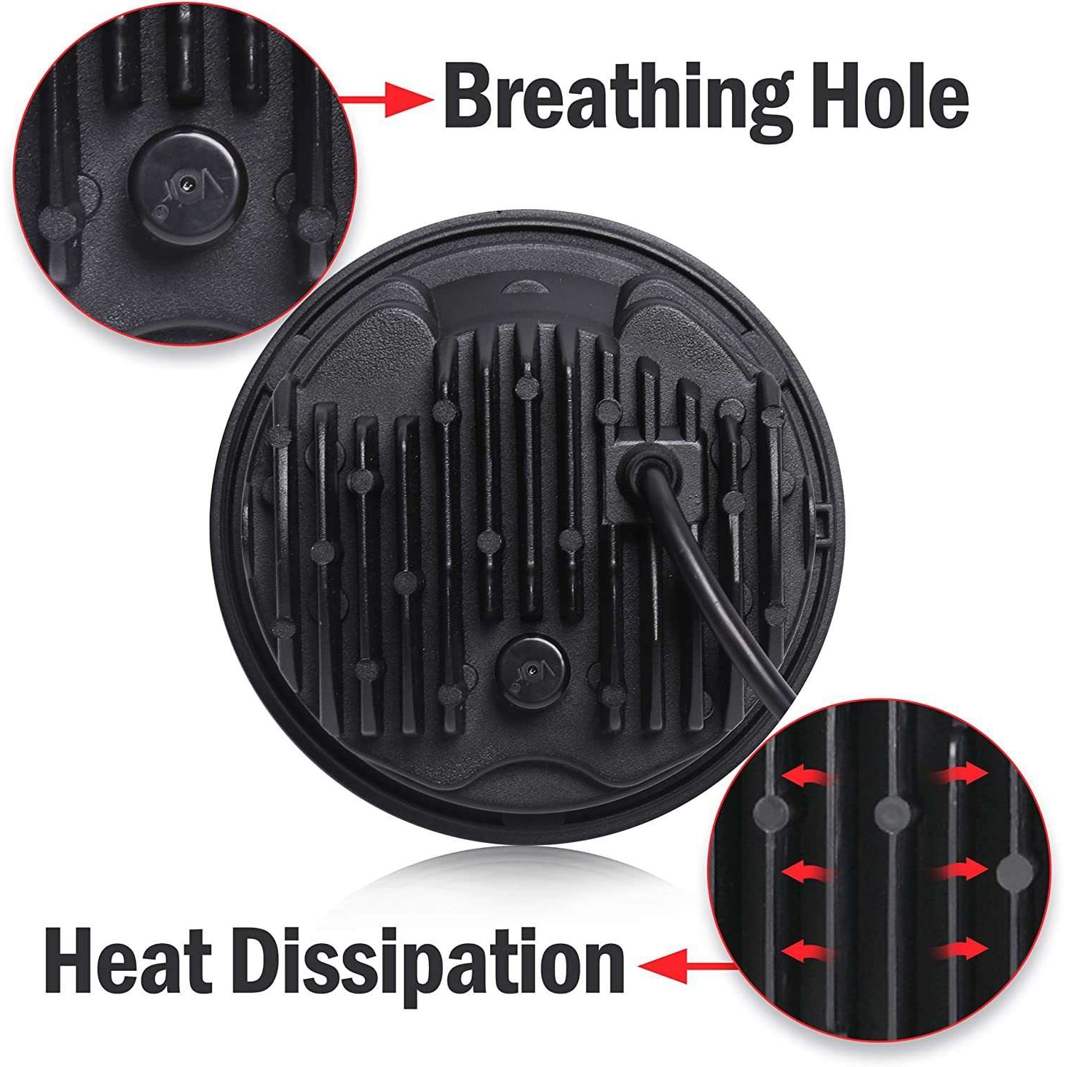 5.75寸哈雷前大灯 改装前大灯 5.75寸哈雷滑翔前照灯 LED 前大灯 - 图1