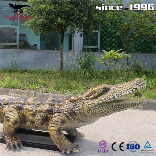 仿真爬行动物鳄鱼加厚硅胶海绵防水功能陆地水域双栖动物模型 - 图2