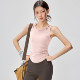 TEETKE fake two-piece sports vest with chest pads