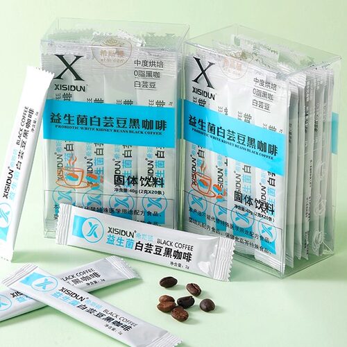 【XISIDUN】希斯顿全新升级白芸豆益生菌咖啡香醇美式速溶黑咖啡 - 图1