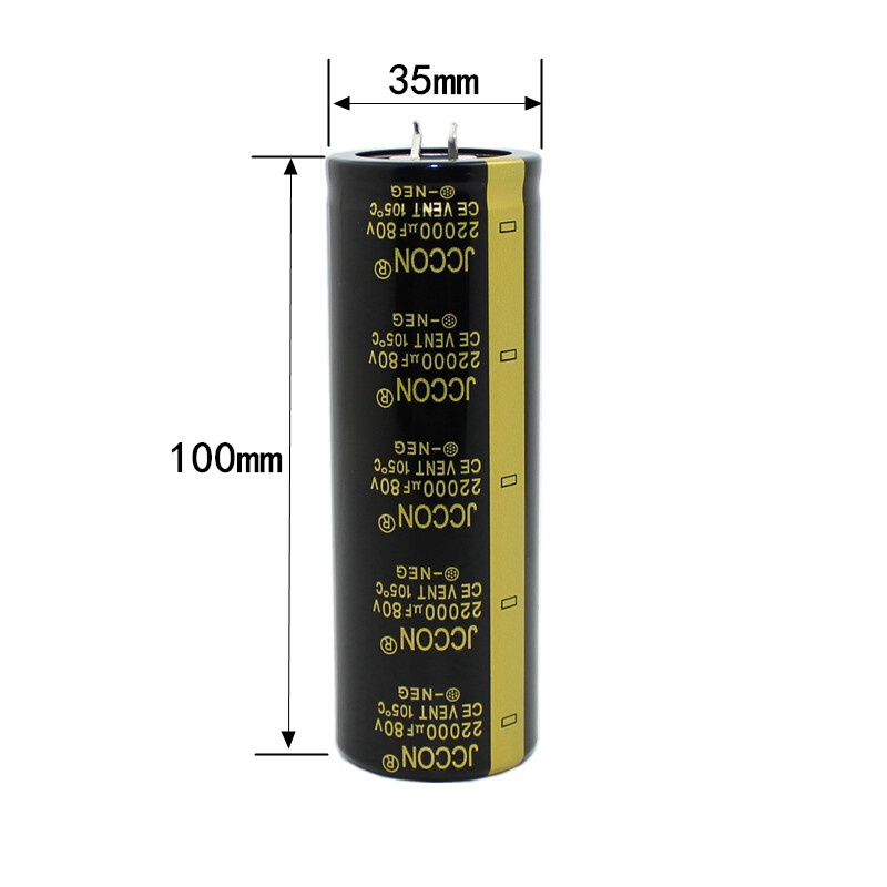 80v22000uf 80v JCCON黑金 音响功放音频滤波铝电解电容 35x100 - 图2