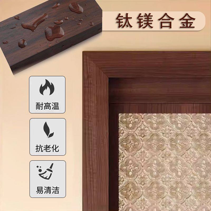 新中式复古推拉门中古风厨房阳台客厅茶室书房三联动移门玻璃隔断,淘宝优惠券,粉丝福利购,淘宝优惠卷