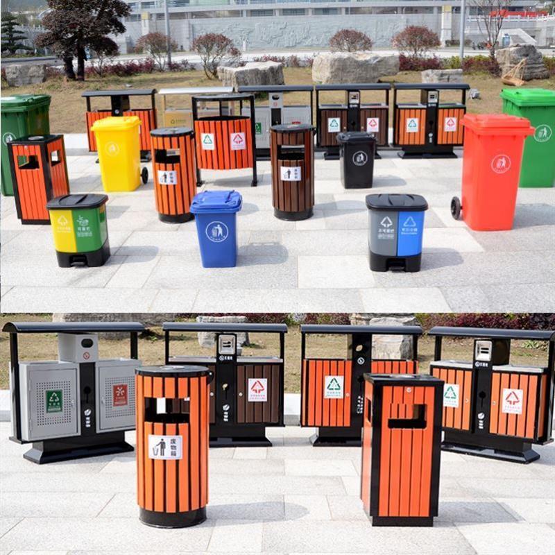 户外垃圾桶不锈钢分类果皮箱室外公共场合景区公园大号环卫垃圾箱 - 图0