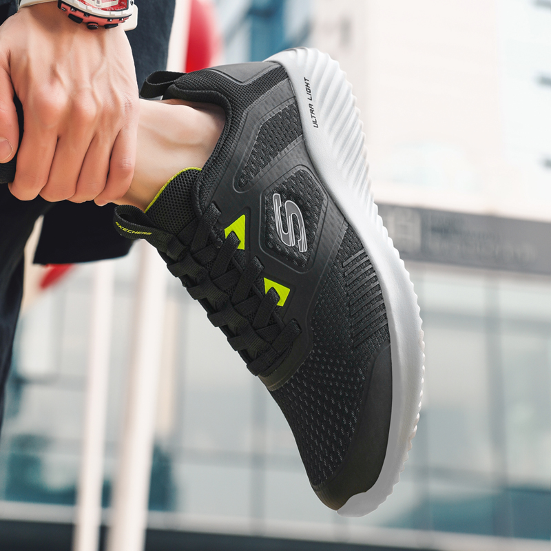 Skechers斯凯奇运动鞋男2024新款夏季网面透气正品男款户外跑步鞋