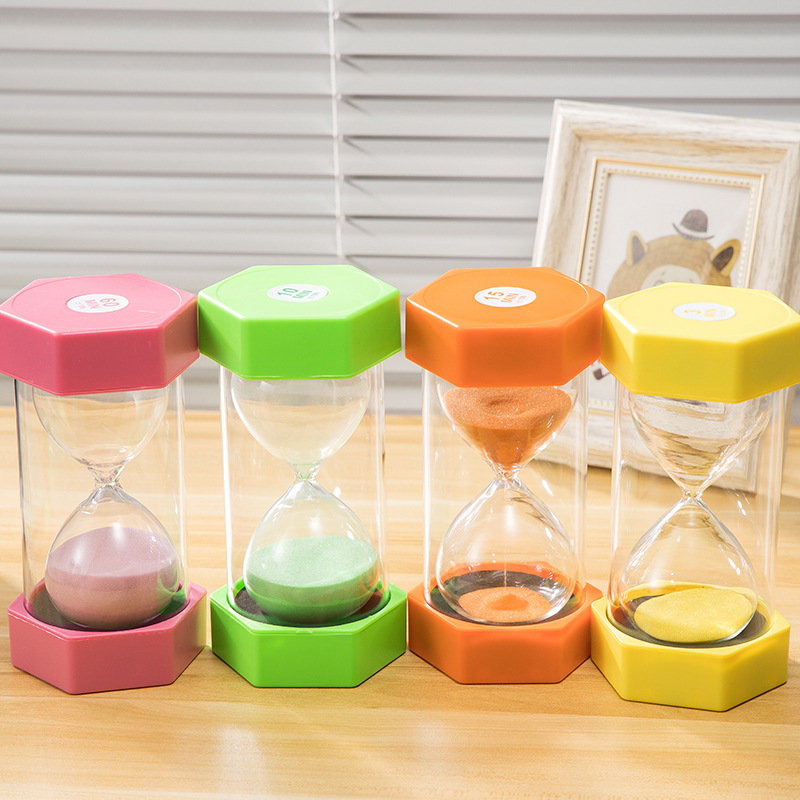 六角沙漏5/10/15/20/30/45/60分钟学习计时器工艺摆件生日礼物 - 图1