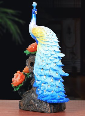 速发孔品摆件家居客厅电视柜酒柜装饰物迁新居创意结婚礼乔礼雀摆