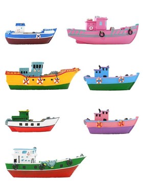 速发树脂小设模型小摆件装饰品家居创意个性儿童房装船书架摆饰品