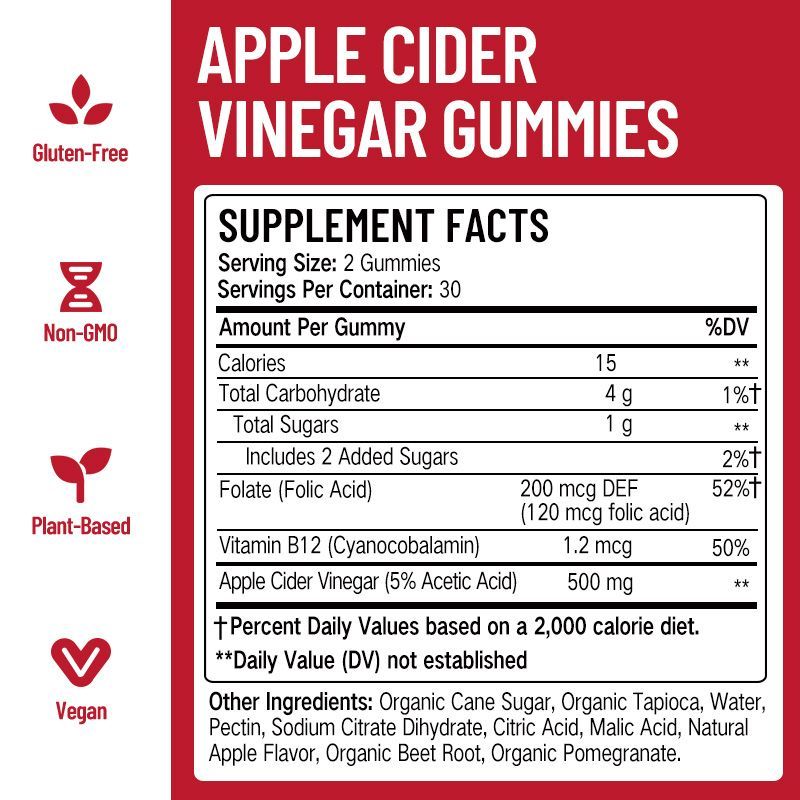 slim beauty keto Apple cider vinegar diet vitamin gummies-图2