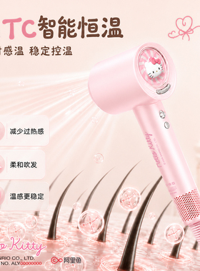 三丽鸥正版负离子恒温护发吹风机