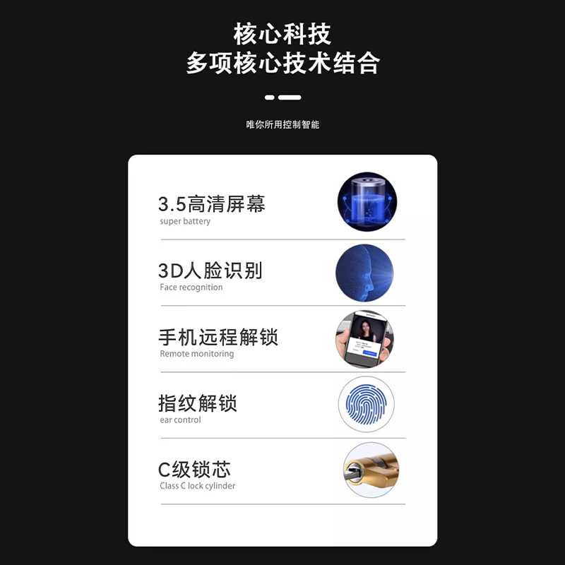 康佳3D人脸识别家用防盗门智能锁全自动电子可视猫眼密码锁NDPRO
