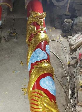 玻璃钢龙雕塑火锅店迎宾装饰树脂防铜大型动物龙柱铸铜喷水龙摆件