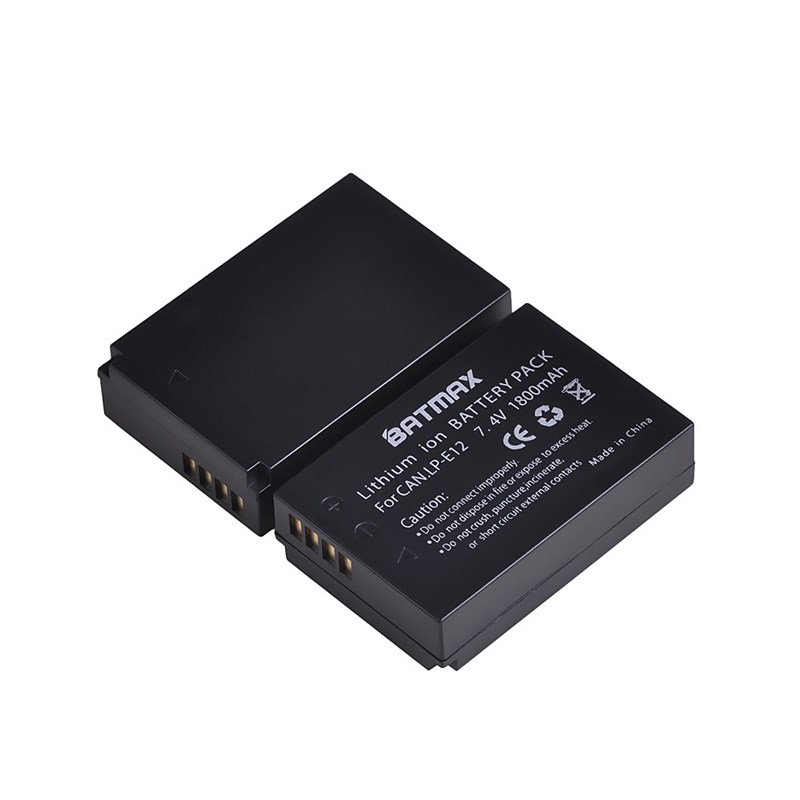 推荐Batmax 1800mAh LP-E12 LP E12 LPE12 Battery for Canon EOS - 图1