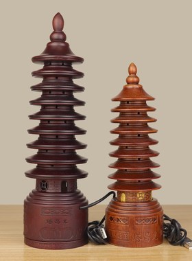 速发桃昌文木塔层件九层工艺品摆的摆件办公桌书作装饰品