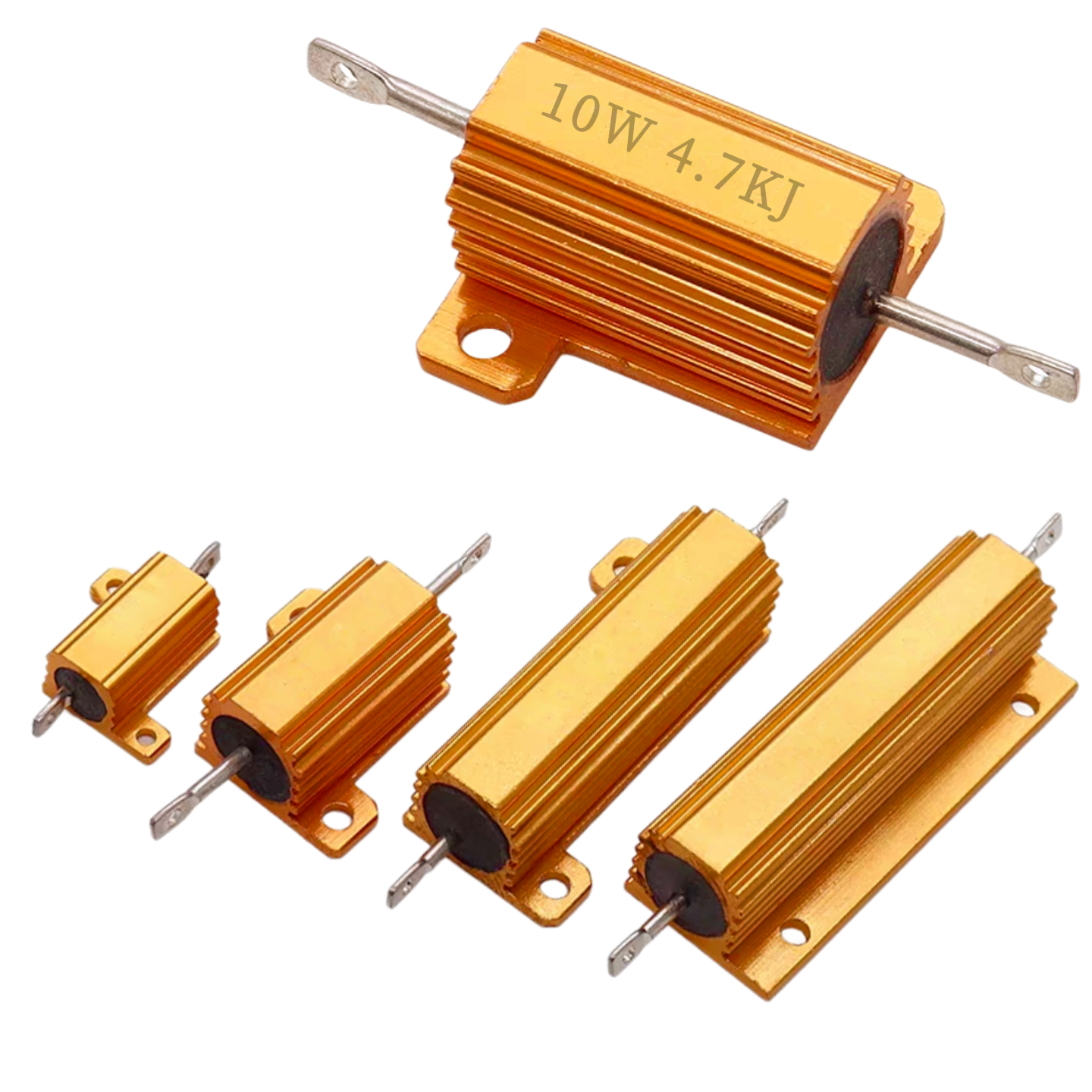 黄金铝壳电阻RX24-10W 1K 2R 3R 14R 5R 6R 8K 10R 20R 30R 100欧 - 图2