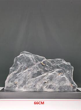 现代简约透明假山桌面摆件树脂雕塑酒店样板房客厅别墅装饰工艺品