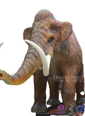 仿真大象猛犸象纯手工雕花粘毛工艺品室内室外摆件批发量大优惠