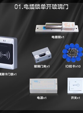防水电子门禁系统一体机电磁锁磁力锁玻璃门刷卡门禁读头IDIC