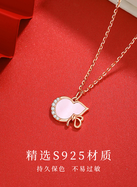 真S925银福禄葫芦项链女项饰